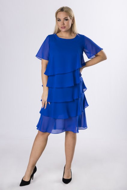 Krátke spoločenské šaty s volámni