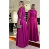 Spoločenské cyklaménové šaty s krajkou CARMEN /4