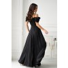 Dlhé čierne spoločenské šaty s padavými rukávmi 320/4