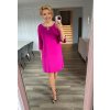 Krátke cyklaménové šaty s 3/4 rukávom 197/3