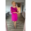 Krátke cyklaménové šaty s 3/4 rukávom 197/3