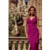 Obtiahnuté spoločenské šaty na hrubé ramienka LARA 047/4
