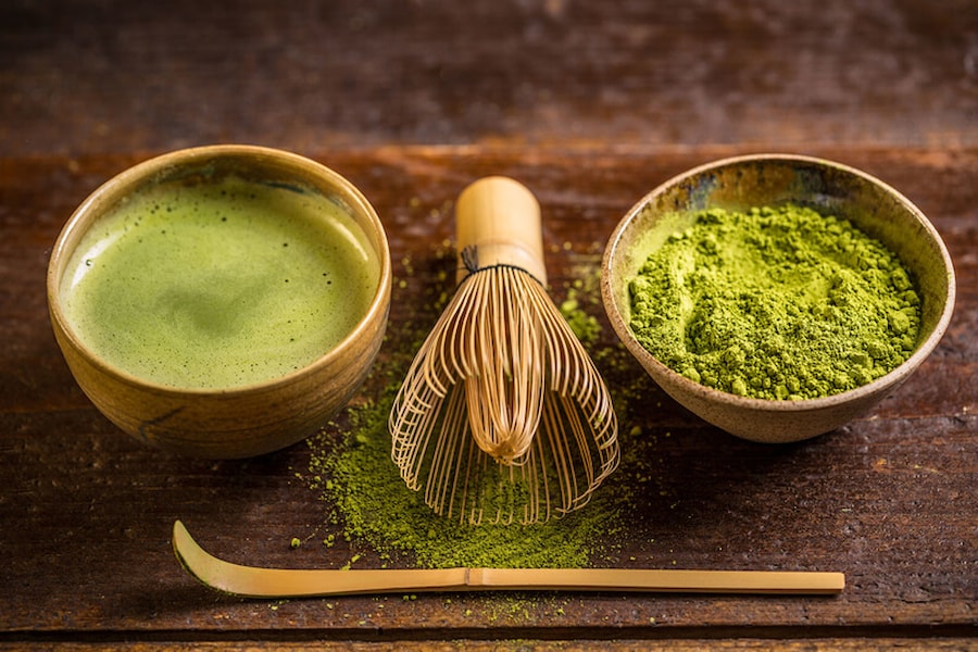 Japonský zelený čaj s matcha