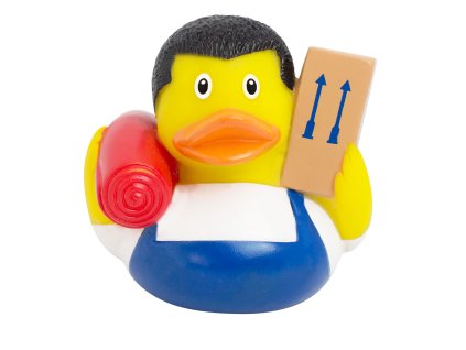 Gumowa kaczuszka przeprowadzkowiec 1