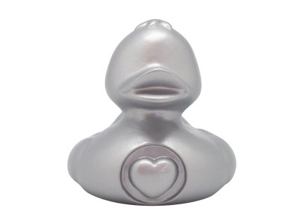 Gumowa kaczuszka MY HEART, srebrna 1