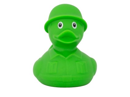 Gumowa kaczuszka żołnierz, zielona 1