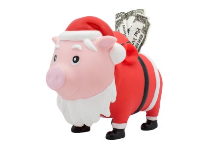 Skarbonka świnka Święty Mikołaj 1