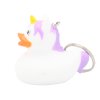 Gumowa kaczuszka biały jednorożec, breloczek 4