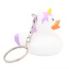 Gumowa kaczuszka biały jednorożec, breloczek 6