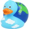 Gumowa kaczuszka niebieska z globusem 3
