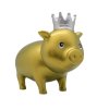 Skarbonka świnka złota z koroną 6