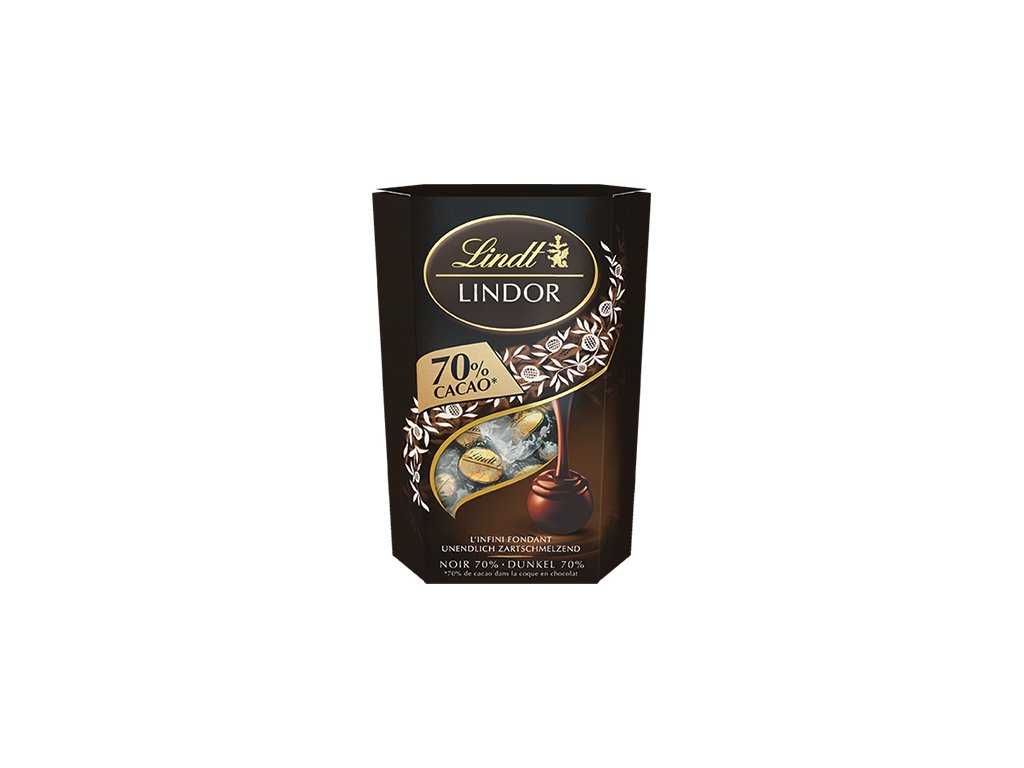 Lindt Lindor Pralinki ciemna czekolada 70% kakao 200g