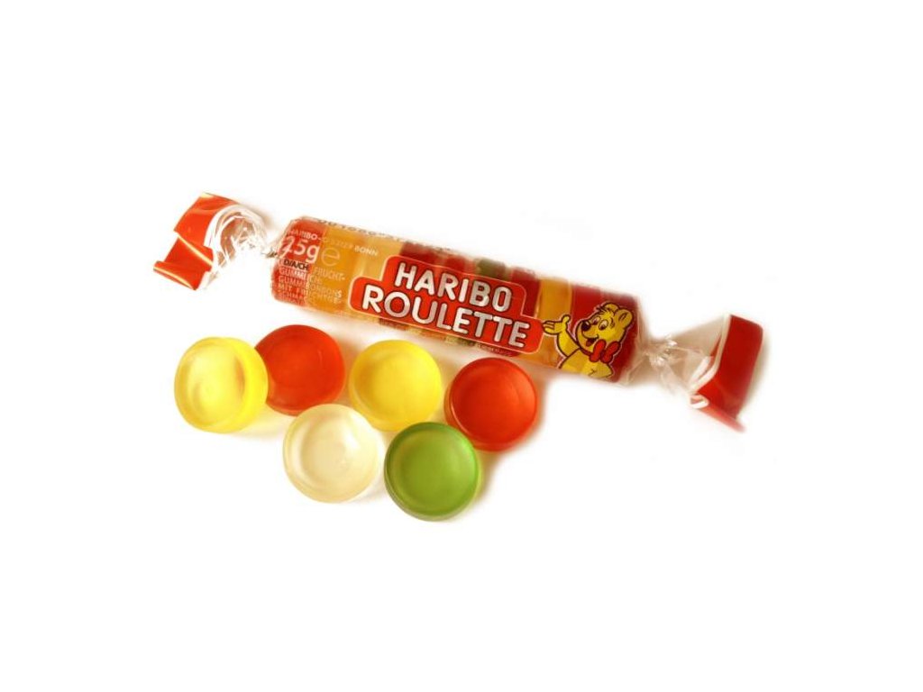 Haribo Roulette Gummy Candy 6x25 gr (150 gram)