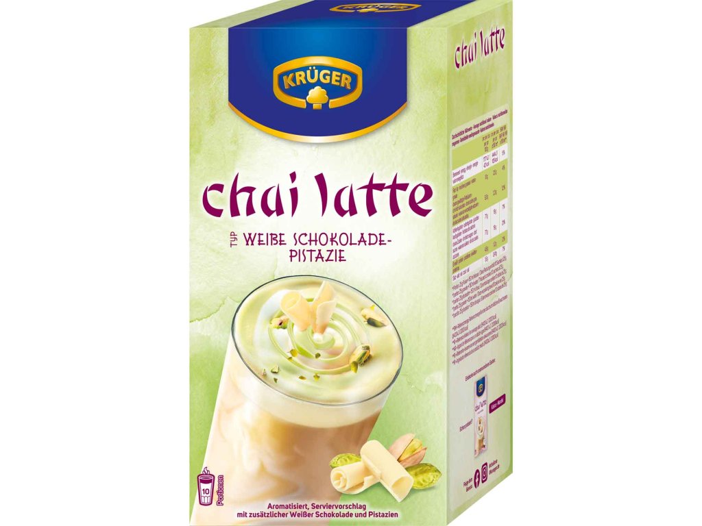 Krüger Chai Latte o smaku białej czekolady i pistacji 10 szt.