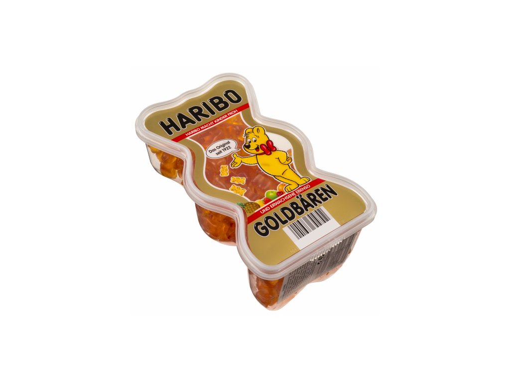 HARIBO Goldbaren Złote Misie POMARAŃCZOWE 450g w pudełku w kształcie misia