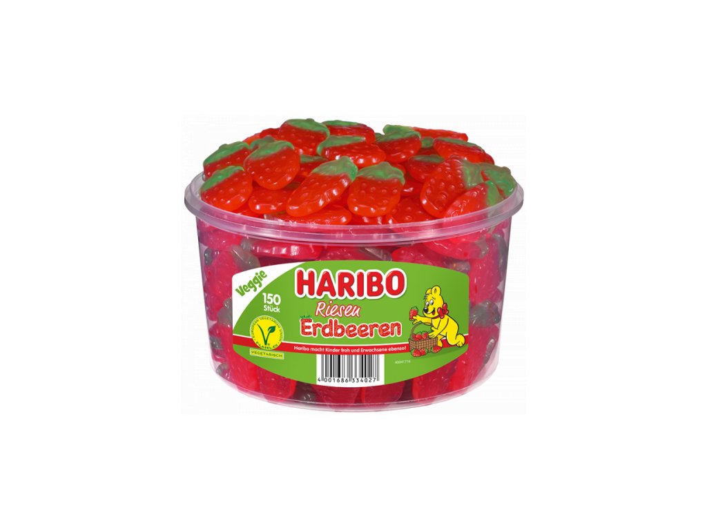 Haribo Riesen Erdbeeren Żelki truskawki 150 szt. w pudełku