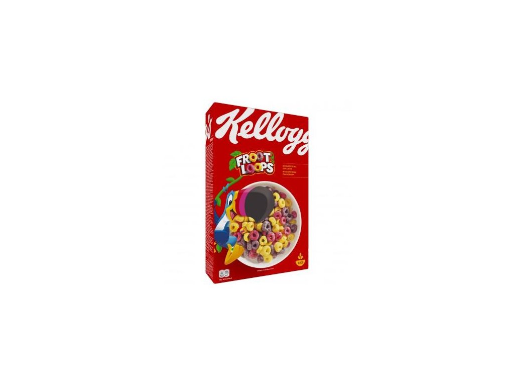 Kelloggs Froot Loops Płatki śniadaniowe słodzone oponki 375g