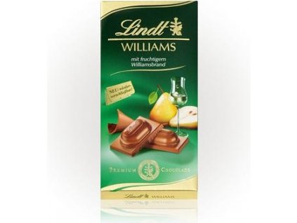 Lindt Williams - čokoláda mléčná s hruškovým likérem 100g