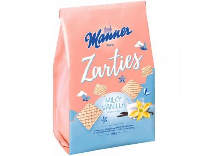 Manner Zarties Milky Vanilla Wafelki mleczno - waniliowe 200g