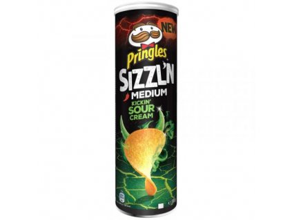 Pringles Sizzl'n Medium Sour Cream 180g
