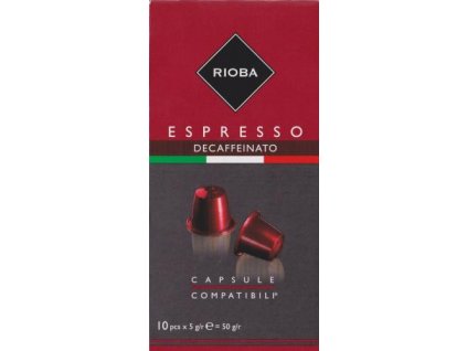 Rioba Espresso Decaffeinato 11 kapsułek z kawą do Nespresso