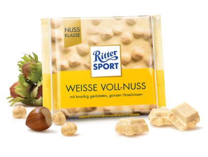 RITTER SPORT Biała czekolada z orzechami 100g