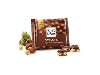 RITTER SPORT Czekolada mleczna z całymi orzechami laskowymi 100g