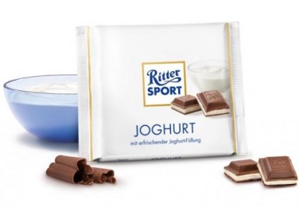 RITTER SPORT Czekolada mleczna z nadzieniem jogurtowym 100g