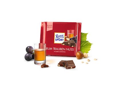 RITTER SPORT Czekolada z rumem i rodzynkami 100g