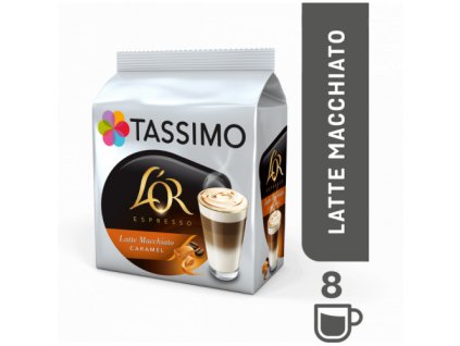 TASSIMO L'OR Latte Macchiato Caramel 8 kapsułek z mlekiem + 8 z kawą