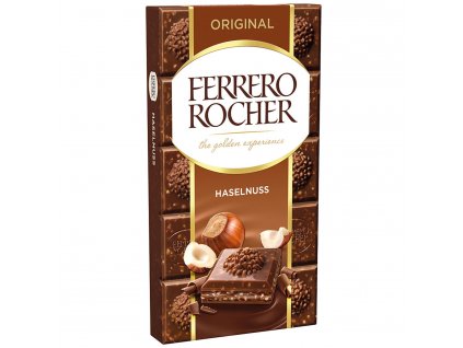 Ferrero Rocher czekolada mleczna z orzechami laskowymi 90g
