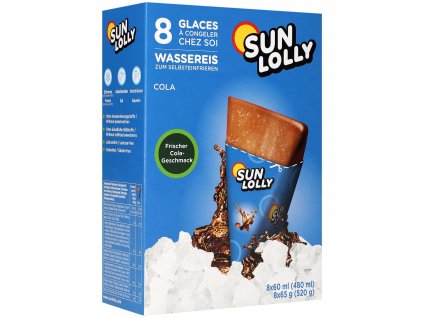 SUN LOLLY COLA Lody wodne do zamrożenia 8 szt.w opakowaniu