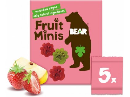 YOYO Bear Minis truskawka i jabłko 5x20 g