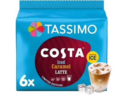 Tassimo Costa Iced Caramel Latte Coffee 6+6 kapsułek