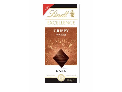 Lindt Excellence Dark Crispy Wafer Ciemna czekolada z herbatnikiem 100g