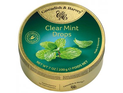 Cavendish & Harvey Clear Mint Drops Cukierki 200g