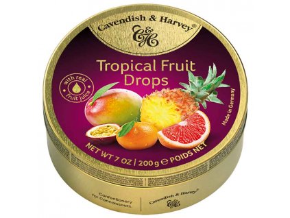 Cavendish & Harvey Tropical Fruit Drops Cukierki 200g