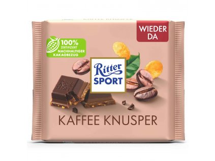 Ritter sport gorzka czekolada z kawą i płatkami 100g