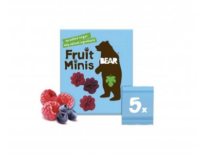 BEAR Fruit Minis malina i jagoda 5x20 g