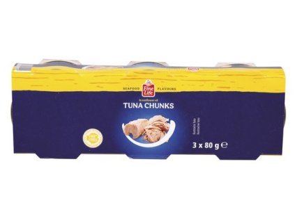 Fine Life Tuńczyk w kawałkach w oleju słonecznikowym 3x80g