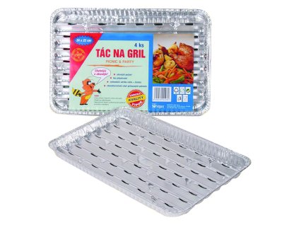 Tacka aluminiowa na grill 22x34cm 4 szt.