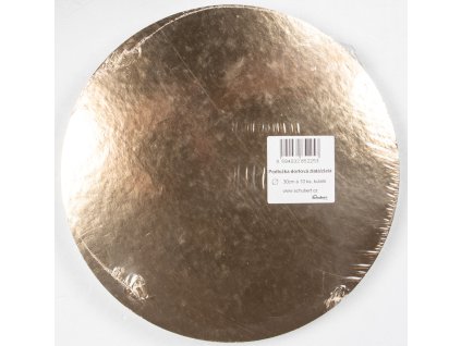 Mata pod tort okrągła 30cm złota 10 szt.