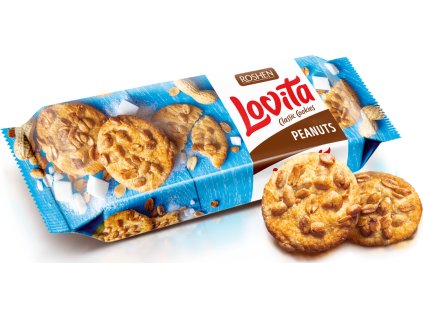 Lovita Ciasteczka z kawałkami orzeszków ziemnych 150g