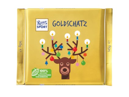 Ritter Sport Goldschatz Świąteczna czekolada mleczna 145g