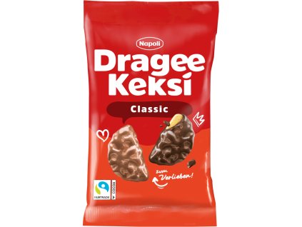 Napoli Dragee Keksi Classic Ciasteczka w gorzkiej i mlecznej czekoladzie 85 g