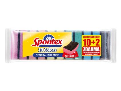 Spontex Colors Gąbki do naczyń 10 + 2 szt.