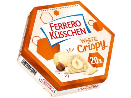 Ferrero Küsschen White Crispy Praliny orzechowe w białej czekoladzie 172 g