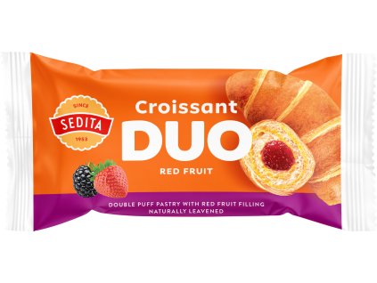 Sedita Croissant Duo Red Fruit z nadzieniem owocowym 50 g