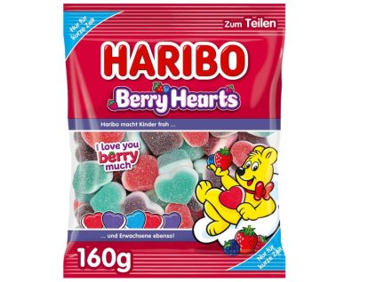 Haribo Berry Hearts serduszka jagodowe żelko pianki 160 g