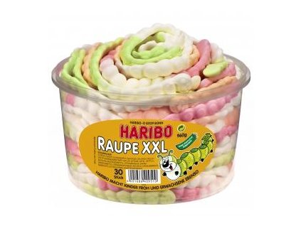 HARIBO Raupe XXL Pianki Owocowe Gąsienice 30 sztuk w pudełku